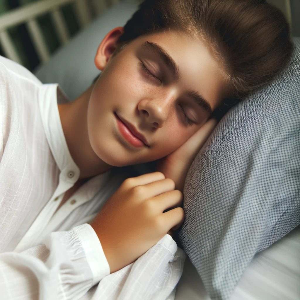 teenager asleep after practicing progressive muscle relaxation 