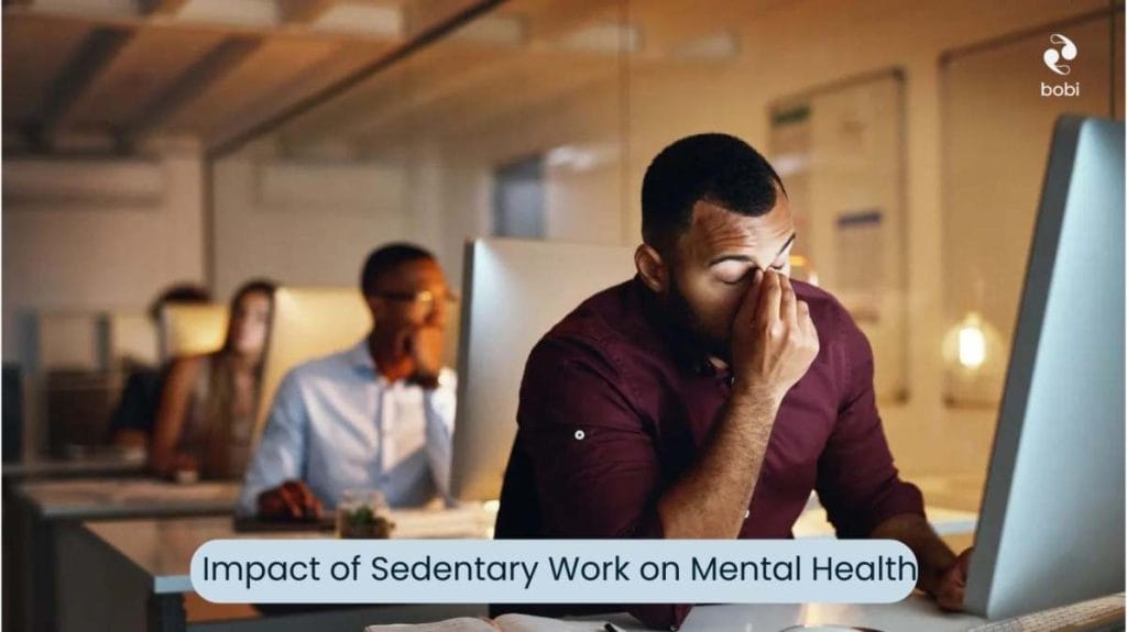 Sedentary work risks for mental health